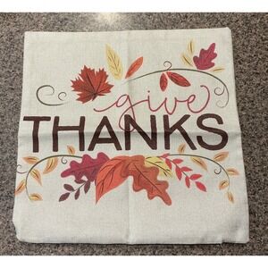 Thanksgiving Inspired‎ 18" Square Burlap Pillow Cases- Set of 4